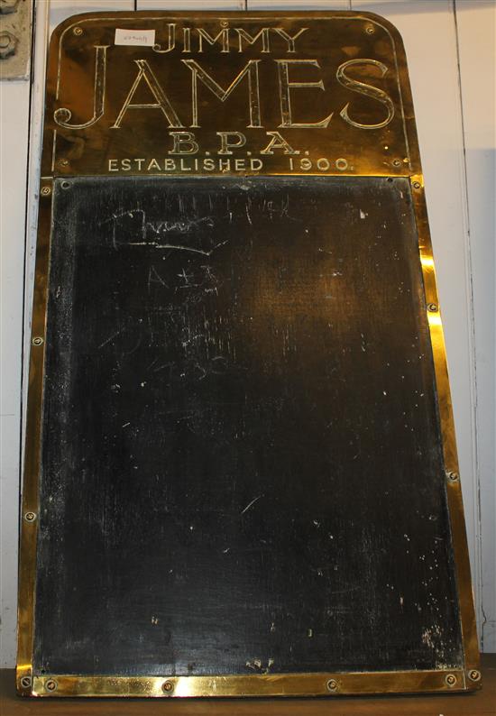 Bookmarker brass and slate board